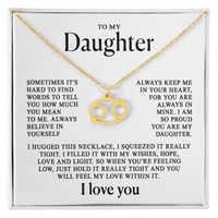 To my Daughter - Zodiac necklace - Gold