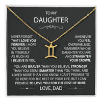 To my Daughter - Love, Dad - Gold