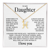 To my Daughter - Zodiac necklace - Gold