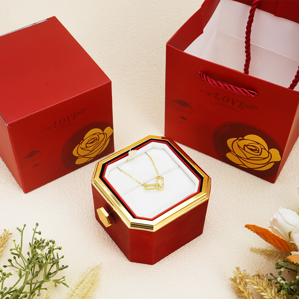 Eternal Rose Box - Interlocked necklace