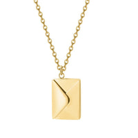 Love Letter Envelope Necklace - Rose Gold