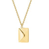 Love Letter Envelope Necklace - Gold