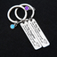 Family keychain - Birthstone keyring pendant