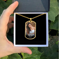 Custom Name Photo Tag Memorial Necklace