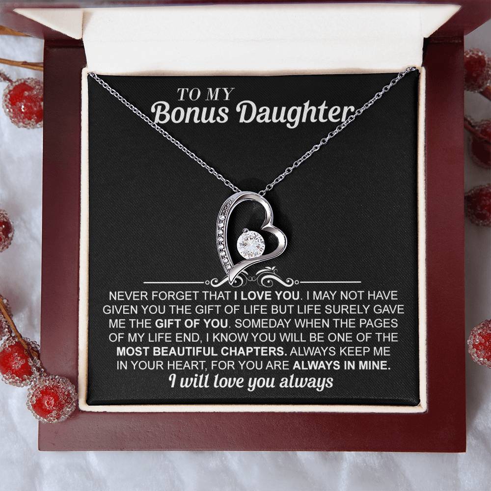 To my Bonus Daughter - Forever love necklace