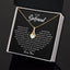 To my Girlfriend - Love pendant necklace - Gold