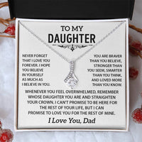 To my Daughter - Love pendant necklace