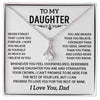 To my Daughter - Love pendant necklace