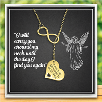 A piece of my heart is in heaven - Infinity necklace