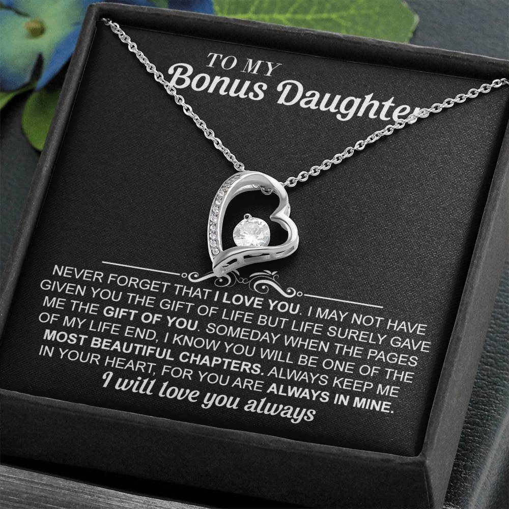 To my Bonus Daughter - Forever love necklace