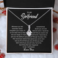 To my Girlfriend - Love pendant necklace - Gold