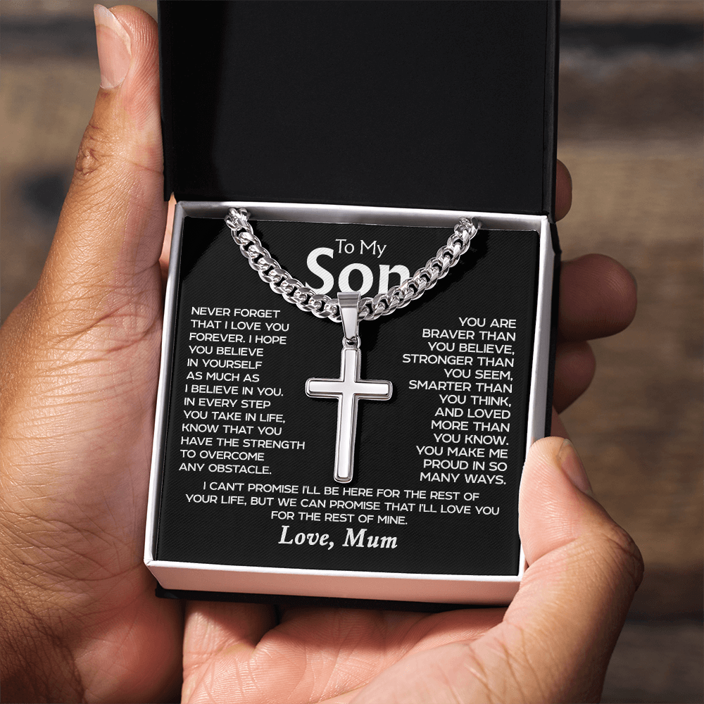 To my Son - Cross Necklace