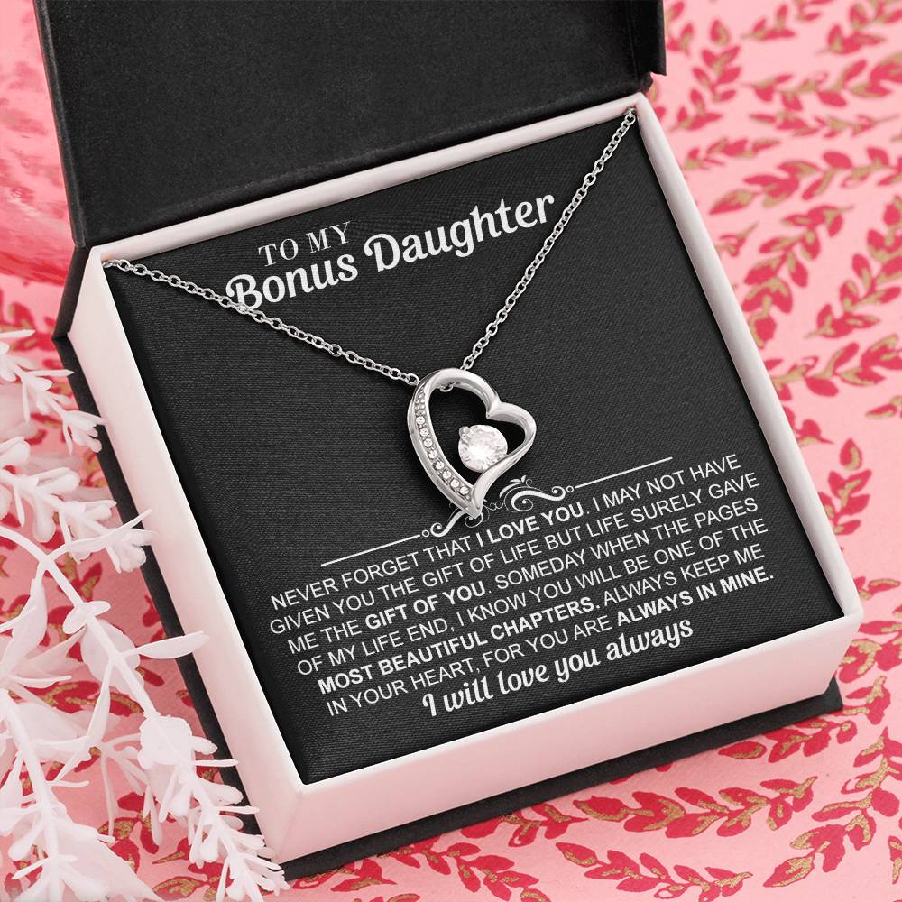 To my Bonus Daughter - Forever love necklace