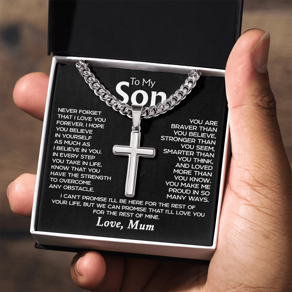 To my Son - Cross Necklace