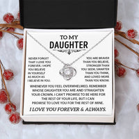 To my Daughter - Love necklace