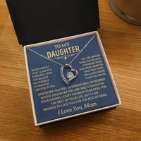 To my Daughter - Love heart necklace