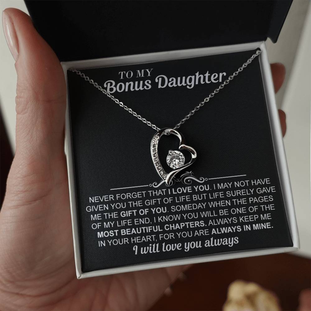 To my Bonus Daughter - Forever love necklace