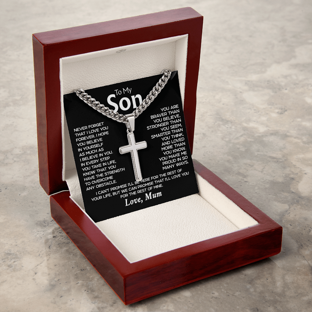 To my Son - Cross Necklace