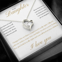 To my Daughter - I hugged this necklace