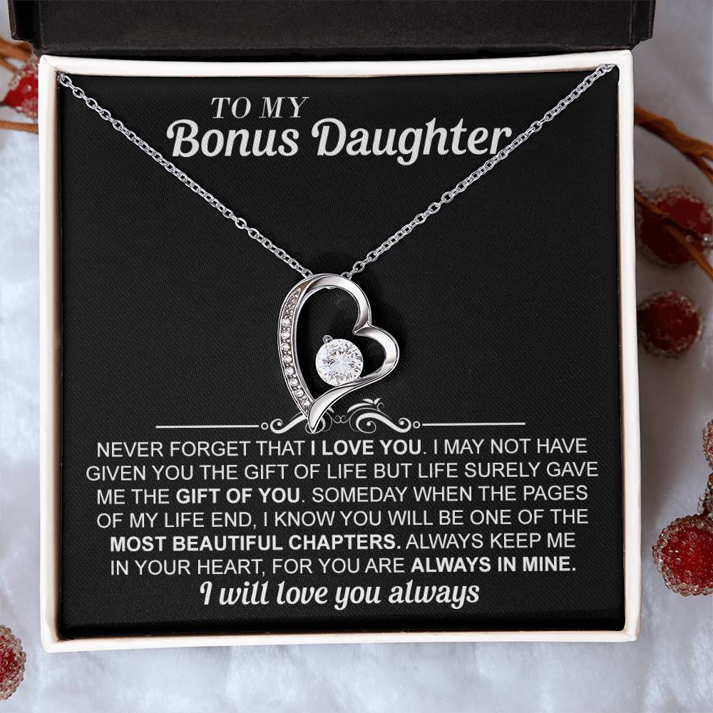 To my Bonus Daughter - Forever love necklace