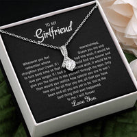 To my Girlfriend - Love pendant necklace - Gold