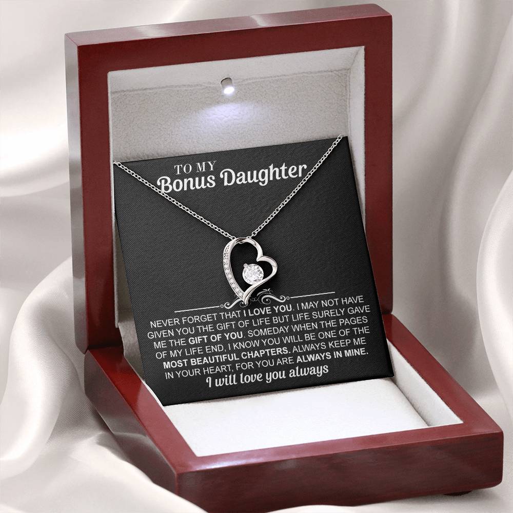 To my Bonus Daughter - Forever love necklace