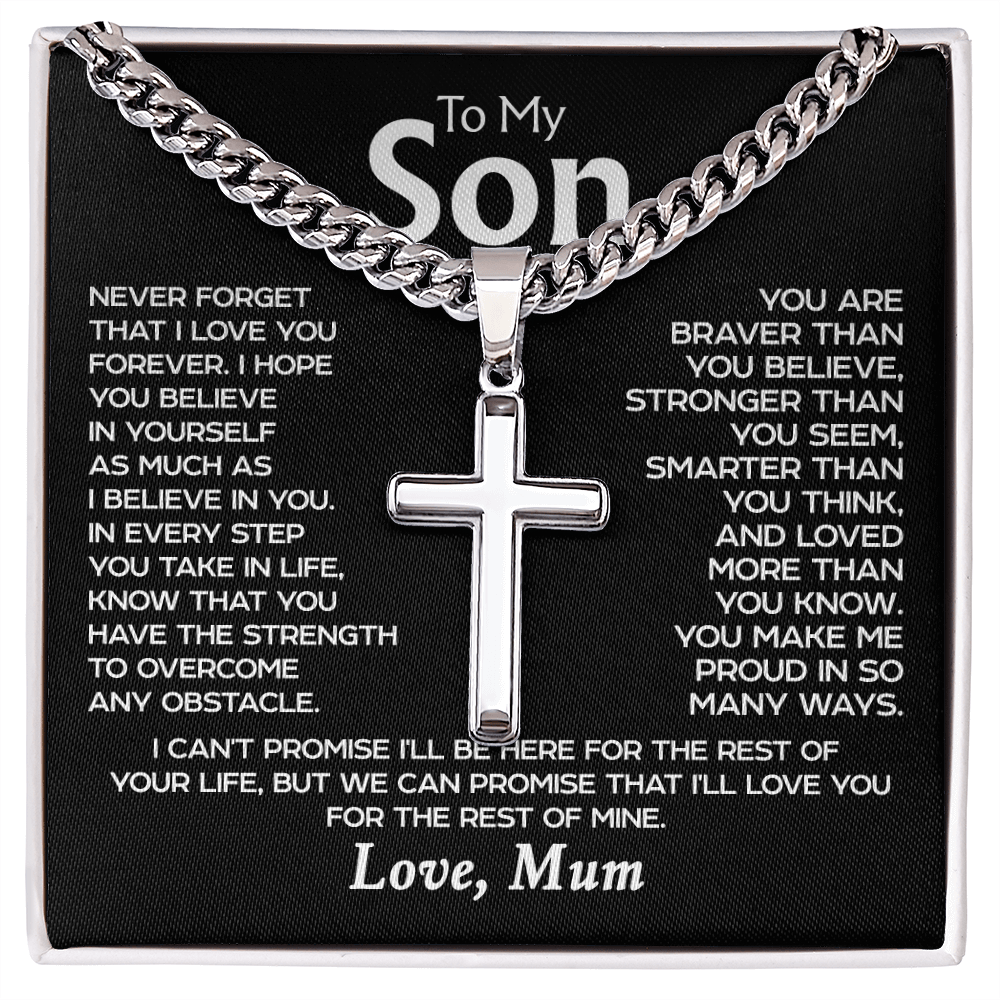 To my Son - Cross Necklace