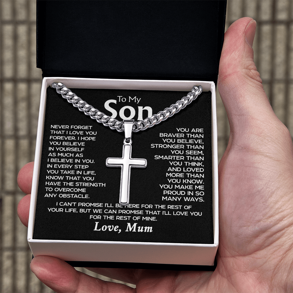 To my Son - Cross Necklace