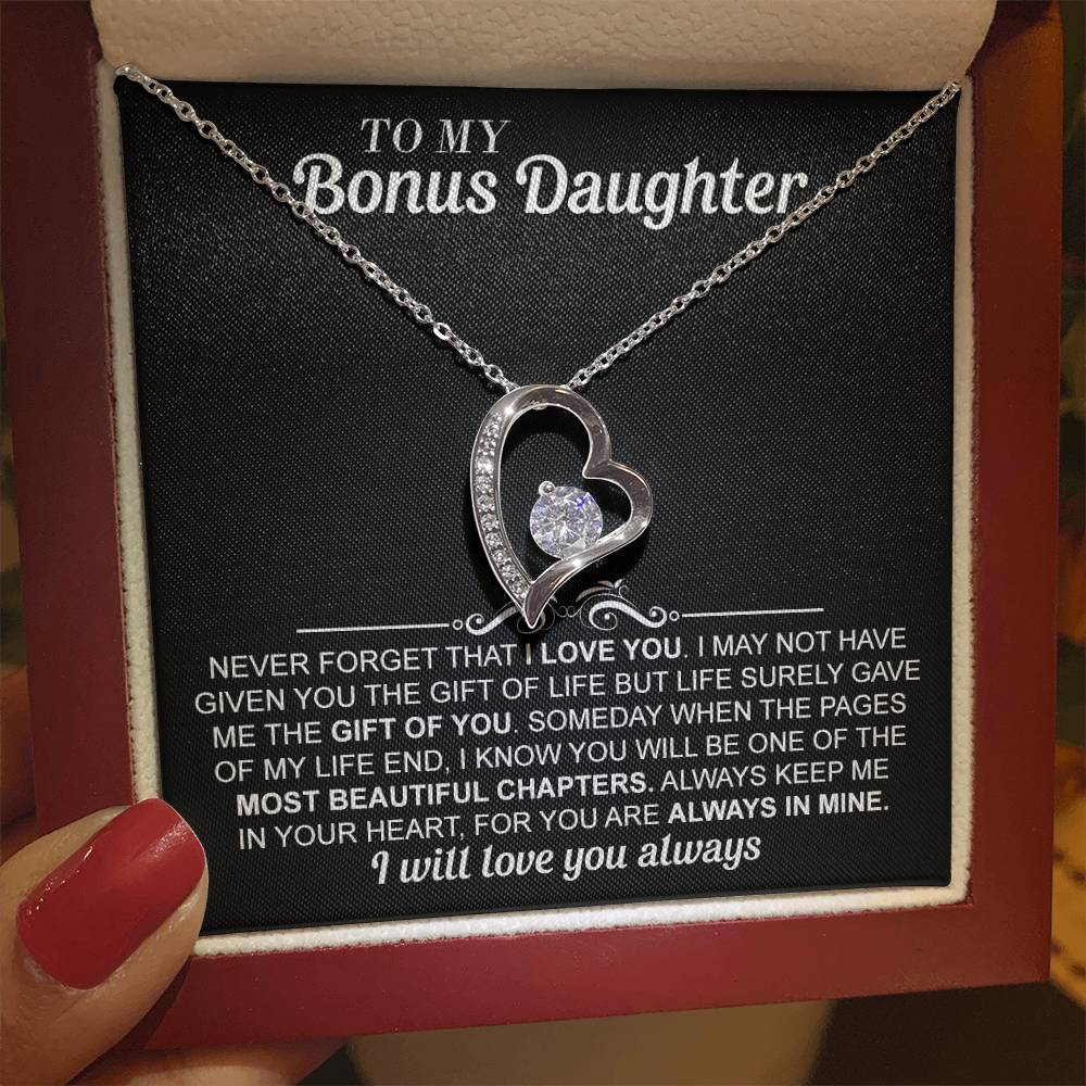 To my Bonus Daughter - Forever love necklace