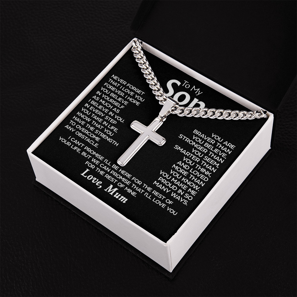 To my Son - Cross Necklace