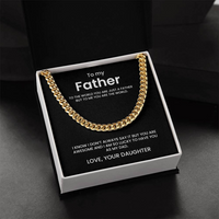 To my Father - Cuban Necklace - Gold