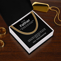 To my Father - Cuban Necklace - Gold