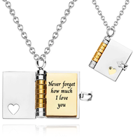 Never forget how much I love you - Book necklace