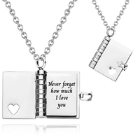 Never forget how much I love you - Book necklace