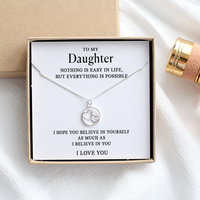 To my Daughter - Interlocked heart necklace