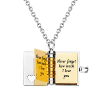 Never forget how much I love you - Book necklace