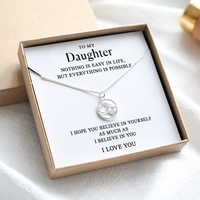 To my Daughter - Interlocked heart necklace