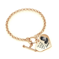 I’m always with you - Engraved heart bracelet - Gold