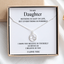 To my Daughter - Interlocked heart necklace