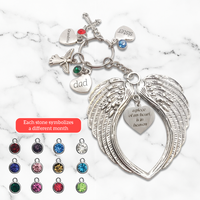 A piece of my heart is in heaven - Angel keychain