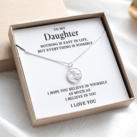 To my Daughter - Interlocked heart necklace