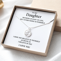 To my Daughter - Interlocked heart necklace