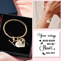 I’m always with you - Engraved heart bracelet - Gold