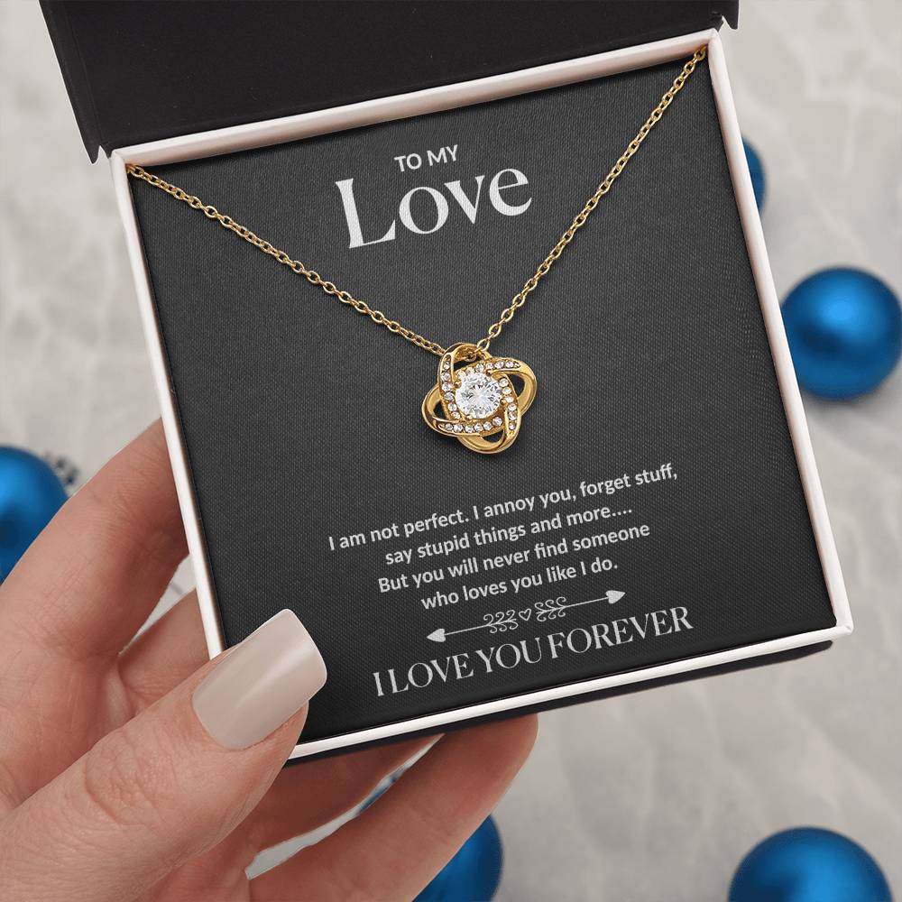 To my Love - Love Knot necklace - Gold