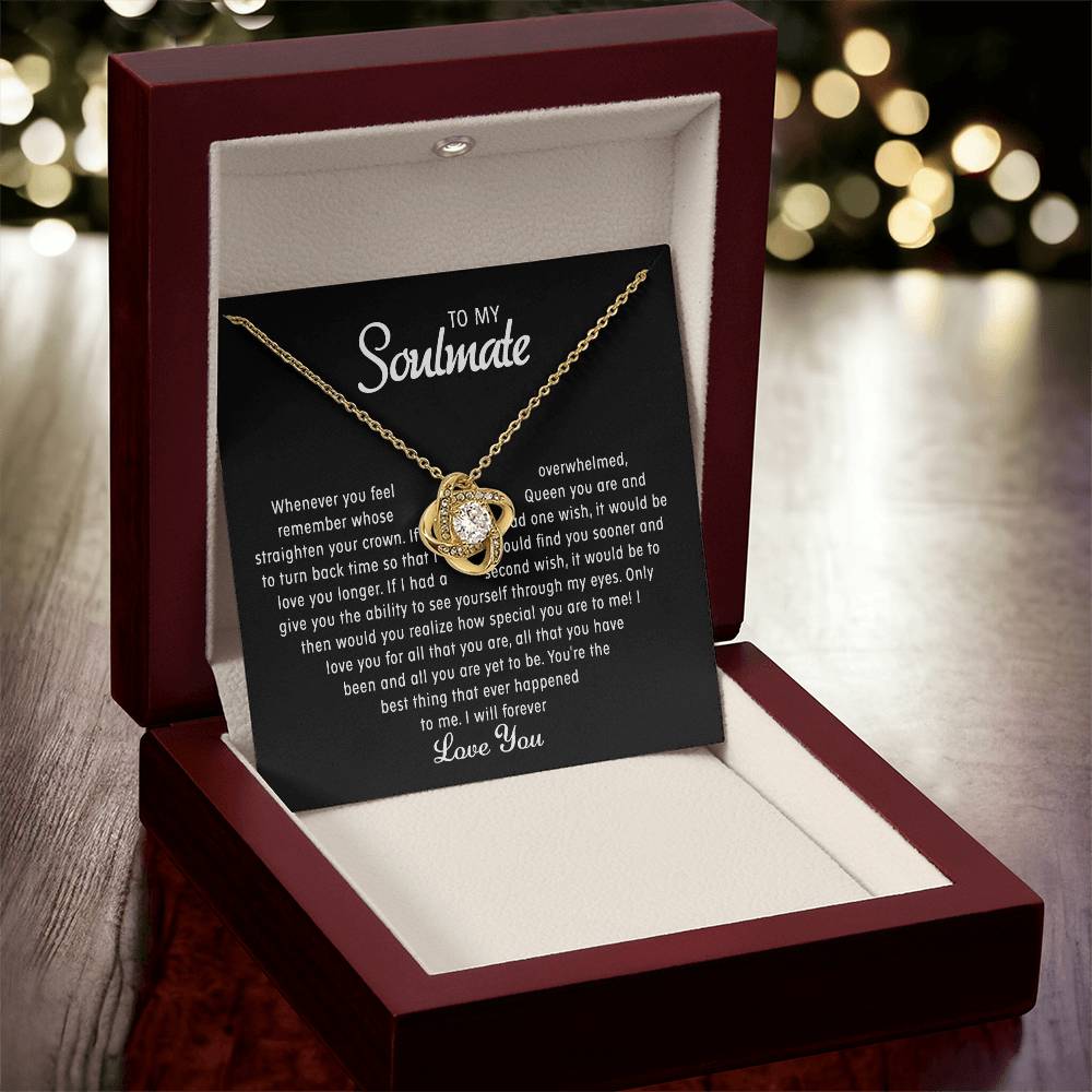 To my Soulmate - Love knot necklace