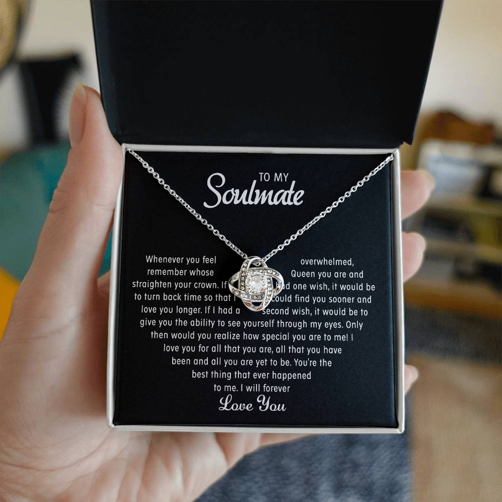 To my Soulmate - Love knot necklace