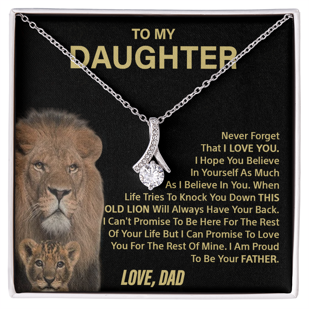 To my Daughter -  “This old lion” knot necklace - Gold