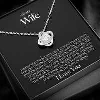 To my Wife - Love knot necklace - Gold