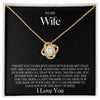 To my Wife - Love knot necklace - Gold