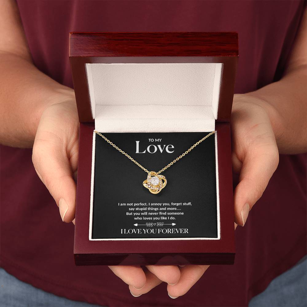 To my Love - Love Knot necklace - Gold